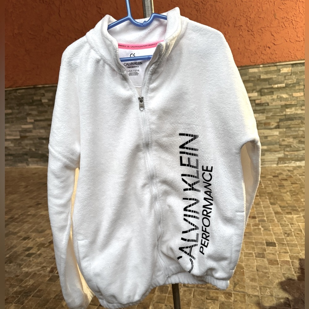 Calvin Klein Performance White Zip-Up Jacket